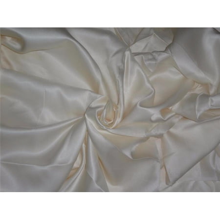 100% DULL silk SATIN FABRIC 120 GRAMS IVORY color 44" wide [6674]