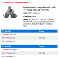 thumbnail image 2 of Engine Mount - Compatible with 1959 - 1973 Jeep CJ5 2.2L 4-Cylinder 1960 1961 1962 1963 1964 1965 1966 1967 1968 1969 1970 1971 1972, 2 of 2