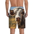 thumbnail image 4 of Lsque Countryside Flower Cow Mens Sleep Pajama Shorts,Short Pajama Pants, Cotton Ultra-Soft Knit-3X-Large, 4 of 9