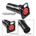 thumbnail image 3 of Adaptador XLR de montaje en panel pasante de 3 pines hembra a macho, 3 of 8