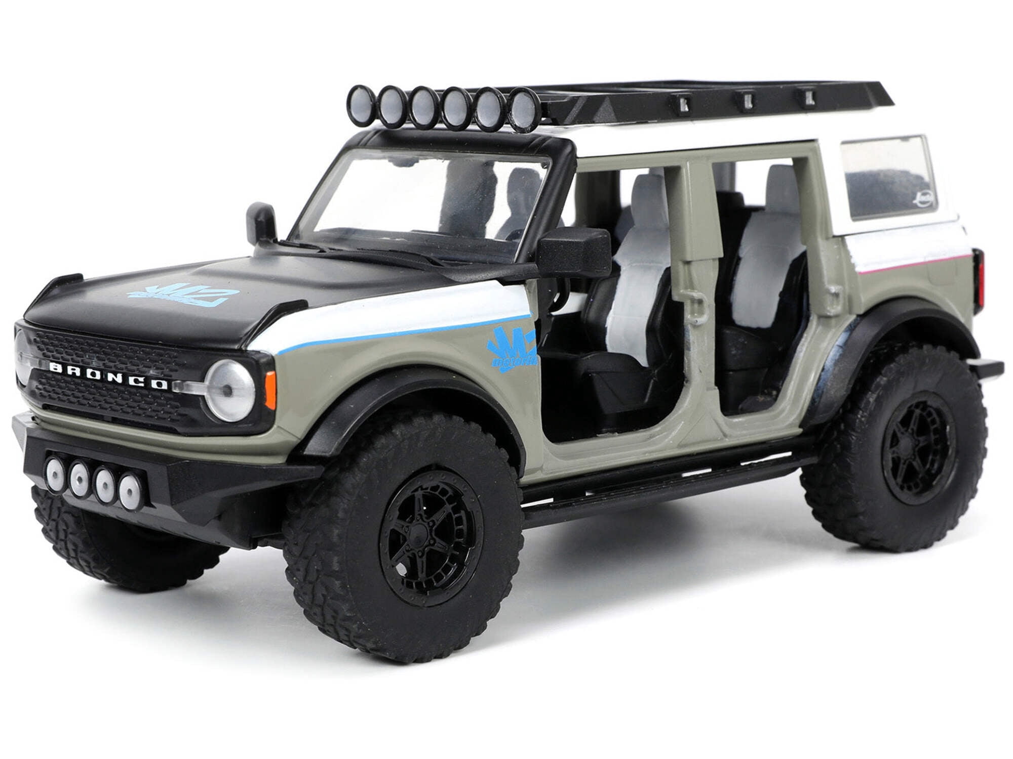 Just Trucks 1:24 2021 Ford Bronco Gray Die-cast Car Play Vehicles
