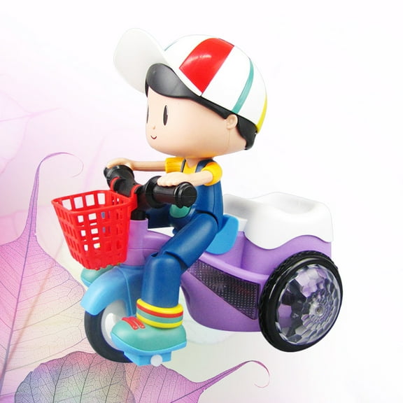 Raindrops Boys Car Toys Tricycle Shape Plastic Multiple Colors 1Pcs with LED Lights
