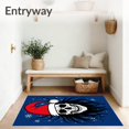 thumbnail image 3 of ODIKA 5'x7' Machine Washable Non-Slip Area Rug, Haunted Noel Bone Head Underfoot Comfort High Traffic Rug, Blue, 735468, 3 of 7