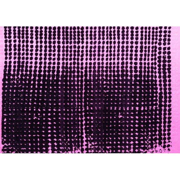 Ahgly Company Indoor Rectangle Abstract Pink Modern Area Rugs, 2' x 4'