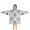 Light Blue Christmas, variant on Green Christmas Tree Pattern Blanket Hoodies for Kids 6-13YR Oversize Wearable Blanket Hoodies for Boys Girls Teens