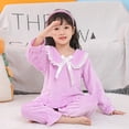 thumbnail image 2 of Pijamas de franela gruesa para niños, ropa de dormir de encaje de princesa, de lana de Coral, de manga larga, cálida, para Navidad e Invierno, 2 of 4