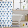 thumbnail image 3 of Manfei Coquette Bowknot Shower Curtain 72Wx78L,Blue Dreamy Bow Bath Curtain, 3 of 5