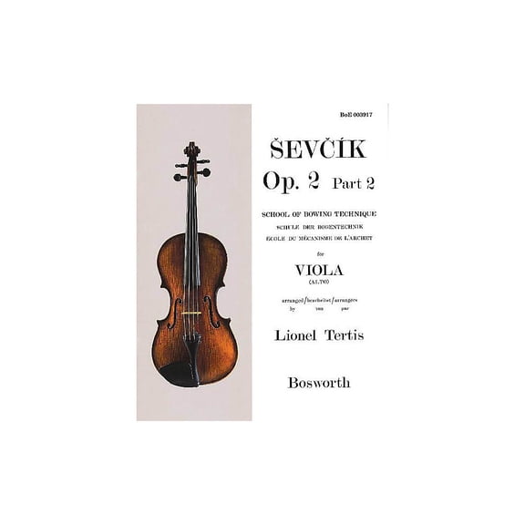 Bosworth Sevcik for Viola - Opus 2, Part 2 Music Sales America Series Written by Otakar Sevcik