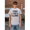 thumbnail image 4 of Como Se Llama Alpaca Animal Humor Plus Size Crewneck Graphic Tee Shirt Brisco Brands 3X, 4 of 5