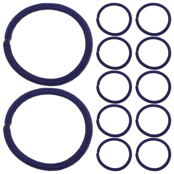 BRIGHTFUFU 50 gomas elásticas de nailon de alta elasticidad para coleteros, para adultos y niños (azul marino)