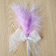 thumbnail image 3 of Cat Toy Faux Feather Handmade Cat Teasing Wand Kitten Interactive Toy with Bell, 3 of 10