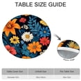 thumbnail image 6 of Pioneer Flower Floral Print Pattern Round Fitted Tablecloth with Elastic Edge,Dining Table Cover Waterproof,Outdoor Round Tablecloth for Camping,Dining,Indoor and Outdoor, 6 of 7