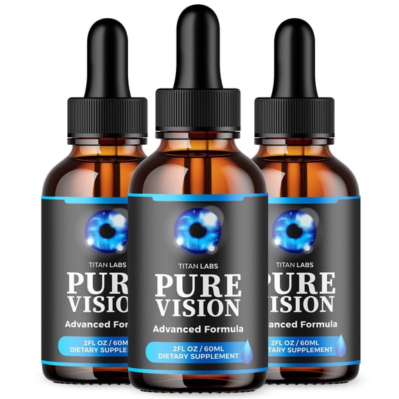 Pure Vision Vision Support Drops Advanced Formula Eye Health Supplement PureVision 90 Servings