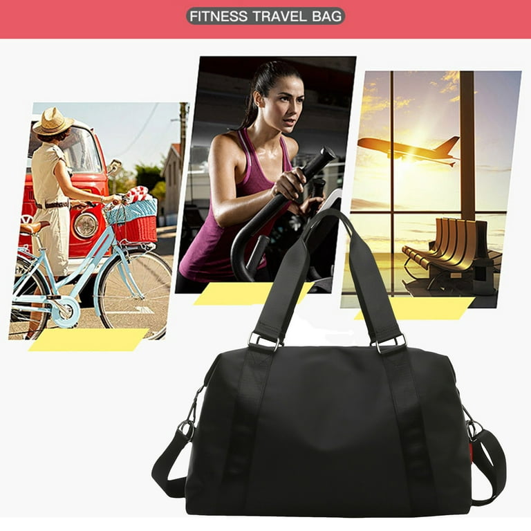 Nylon Gym Bags Lady's Fitness Yoga Bag Handbags Travel Bag Purse Crossbody  Pouch Duffle Bag with Shoe Sport Pack Female Sports