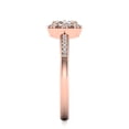 thumbnail image 5 of SuperJeweler 0.60 Carat Rose Cut Diamond Halo Ring In 14 Karat Rose Gold For Women, 5 of 6