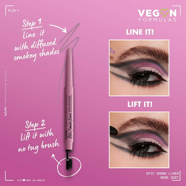 NYX Professional Makeup Rose Dust Vegan Eyeliner, Smoke Epic Smokey Liner