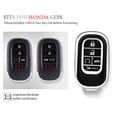 thumbnail image 2 of OFFCURVE for Honda Key fob Cover with Keychain,Compatible with 2022 2023 2024 Honda Accord Civic HR-V CR-V Pilot,Black Sliver,1PC, 2 of 6