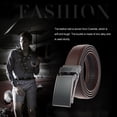 thumbnail image 4 of Cinturón de cuero de traje Formal para hombre de tamaño aleatorio, pretina ajustable para adultos con hebilla automática, accesorios de ropa Ropa, zapatos y accesorios Miscelánea Café negro Minnieouse AP012835-02, 4 of 6