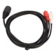 thumbnail image 1 of Cable DIN Hembra De 5 Pines A 2 Macho, Cable Adaptador De Sonido De Agarre Fuerte, Conector De Alivio De Tensión Moldeado De PVC De 4,9 Pies Para VCR, 1 of 7
