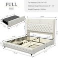 thumbnail image 2 of SIBEDS Queen LED Bed Frame with Galaxy Projector, Charging Station, 52" Headboard & 2 Drawers, No Box Spring Required, 2 of 8