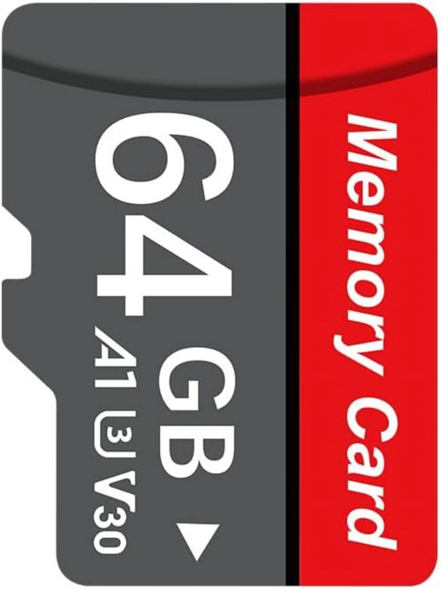 Odrey 64GB Class 10 U3 V30 microSDXC Flash Memory Card for Dash Cam - 100MB/s, Class 10, U3, V30, A1, 4K UHD, Full HD, UHS-I, Micro SD
