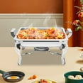 CHNGXWE Elegant 6L Stainless Steel Handle Chafing Dish for School and Hotel Dinner Plates