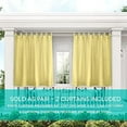 thumbnail image 2 of Exclusive Home Curtains Indoor/Outdoor Solid Cabana Tab Top Curtain Panel Pair, 54x63, Sundress, 2 of 7