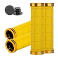 thumbnail image 1 of Empuñaduras de manillar de bicicleta ROCKBROS Double Lock, 4 unidades, amarillas, 1 of 7
