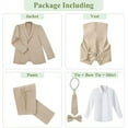 thumbnail image 5 of Boys Suit for Kids 6 Pieces Formal Dresswear Set Teen Boys Tuxedo Suits for Wedding Graduation, 5 of 5