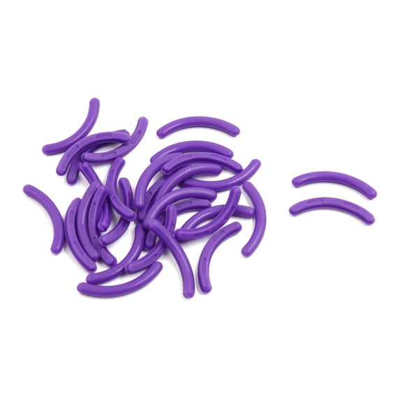 REGALWOVEN 30 Pcs Soft Rubber Eyelash Curler Refill Replace Pads Makeup Tool Purple