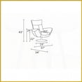 thumbnail image 5 of Global United 22" Modern Top Grain Italian Leather Lounge Chair - Stainless Steel Chrome Base for Living Room, 5 of 10