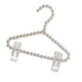 thumbnail image 2 of Perchas para ropa de s - Encantadora per artificial Percha para ropa Estante de almacenamiento Perchas para medias sin ón - 2 co perfecl Perlas Perlas Percha Percha, 2 of 7