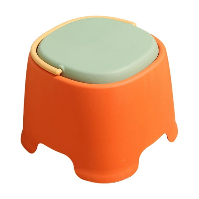 Taburete pequeño con reposapiés, portátil, antideslizante, grueso, creativo, para inodoro, para el hogar, la cocina, el garaje y el baño. rojo