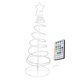 thumbnail image 2 of Lámpara de árbol de Navidad plegable en espiral 76LED RGB de hierro forjado con luz alimentada por USB con control remoto, 2 of 8