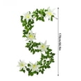 thumbnail image 3 of 5.6FT Artificial Lilium Rose Vines, Simulated Flower Rattan Decor, Waterproof Sunproof Flexible No Maintenance Lifelike Decor for Stair Railing Mantel Dining Table Home Outdoor Spring Decor, 3 of 8
