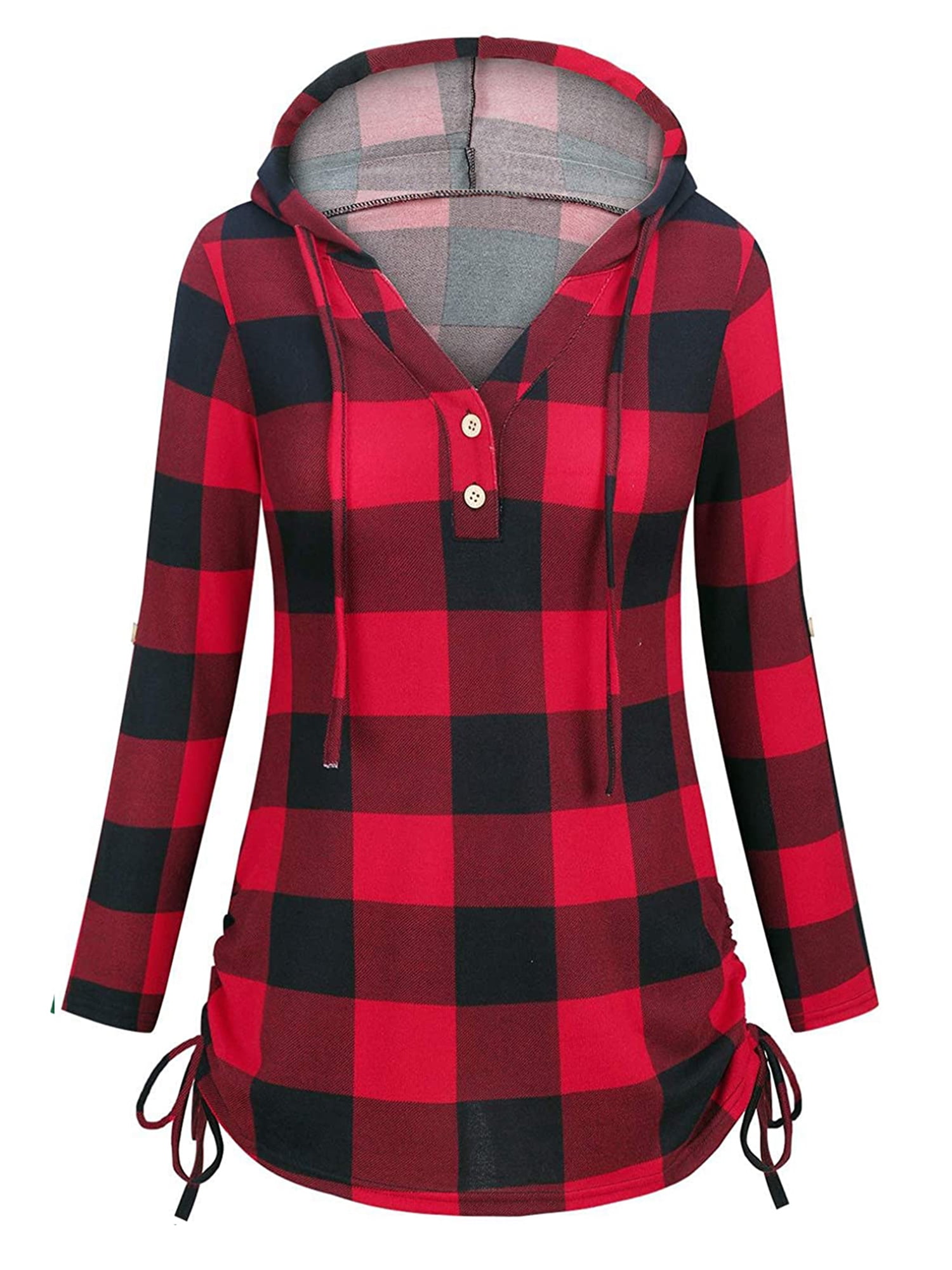 women's plus size buffalo plaid shirt