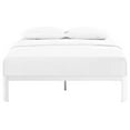 thumbnail image 3 of Hawthorne Collections Modern Metal Queen Platform Bed with Slatted Wood in White, 3 of 5