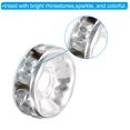 thumbnail image 3 of 8mm Rondelle Spacer Beads, Crystal Rhinestone Bead Spacers, Silver Tone, 50 Pack, 3 of 5