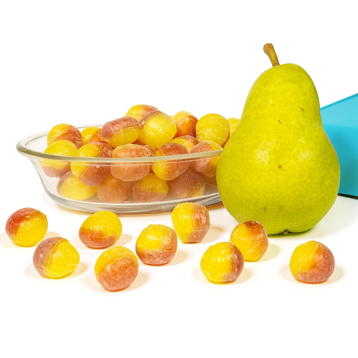 Andy Anand Sugar-Free Pear Drop Hard Candy 25 Count European Imported Copper-Kettle Boiled Gluten-Free