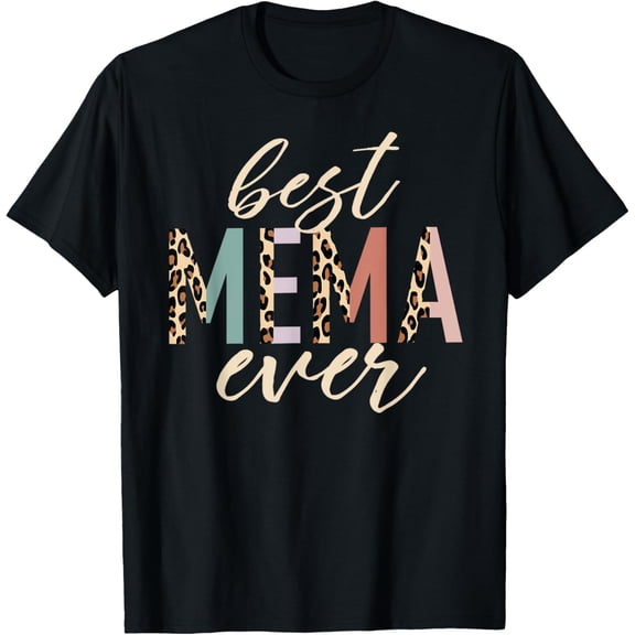Best Mema Ever Gifts Leopard Print Mothers Day T-Shirt
