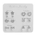 thumbnail image 1 of Specollect 3 Pcs Festive Earring Set Christmas Tree Santa Bells Alloy Studs Holiday Party Daily Wear Elegant Fine Jewelry, 1 of 8