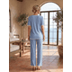 thumbnail image 3 of Conjunto 2 Piezas Casual Chic para Mujer, Blusa de Manga Corta y Pantalón Cómodo, Estilo Elegante y Sofisticado para Mujer, 3 of 5