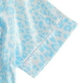 thumbnail image 7 of Womens Pajama Set Casual Silk Satin Short Sleeve Top & Shorts Women Sleepwear,Light Blue,L, 7 of 7