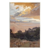 Stupell Industries Abstract Sunrise Landscape Landscape Painting Unframed Art Print Wall Art, 10 x 15