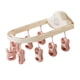 thumbnail image 4 of Rejilla para lavandería, rejilla de secado plegable montada en la pared con 8 clips, secadora de balcón para toallas, trapos, ropa interior, calcetine Rosa, 4 of 9