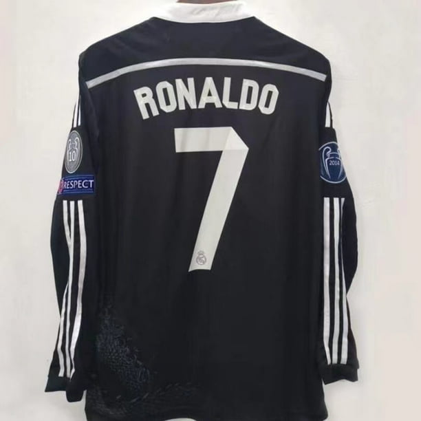 Retro 14 / 15 Real Madrid casa y campo de juego camiseta de fútbol de manga larga y camiseta de manga corta Ronaldo No.7 2014 / 2015