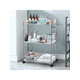 thumbnail image 5 of 3 - tier heavy - duty rolling utility cart con handle bar: commercial - grade steel service cart on wheels para kitchen, 5 of 5