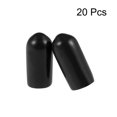 thumbnail image 2 of Uxcell 0.24'' Screw Thread Protector Vinyl End Caps Rubber Black 20pcs, 2 of 3