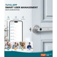 thumbnail image 6 of YFK Smart Fingerprint Door Lock, Keyless Entry Door Handle with Biometric Keypad, 5 Unlock Methods Fingerprint Password IC Card Key App, Smart Door Lock for Bedroom, Auto Lock, Aluminum, 6 of 12