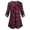 A-Red208, variant on Women's Plaid Half Zip Blouse Roll Tab Sleeve Casual Daily Work Tunic Shirt